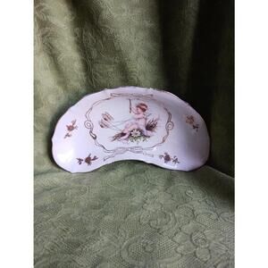 Lenwile China Cupid Fairy Moon Trinket Dish Vintage